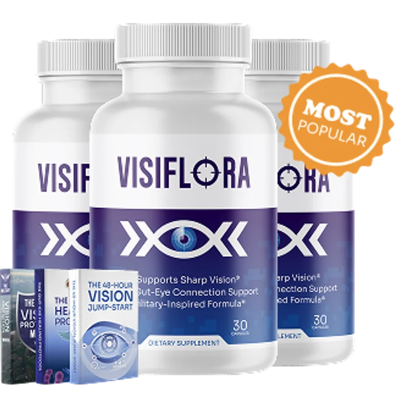 VisiFlora Natural Longevity & Vitality Formula — 3 Bottle / 90 Day Pack