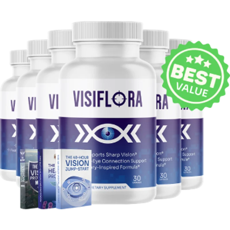 VisiFlora Natural Longevity & Vitality Formula — 6 Bottle / 180 Day Pack